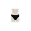 Culotte noire en dentelle avec nœud en satin 